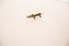 Vintage African Miniature Bronze Rhinoceros Figurine // ONH Item AB00390 Image 3