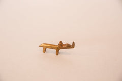 Vintage African Miniature Golden Bronze Rhinoceros Figurine Image 3
