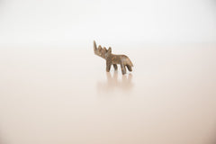 Vintage African Miniature Tinted Bronze Rhinoceros Figurine Image 3