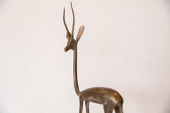 Vintage African Large Bronze Left Facing Gazelle Figurine Image 1