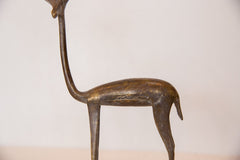 Vintage African Large Bronze Left Facing Gazelle Figurine Image 2
