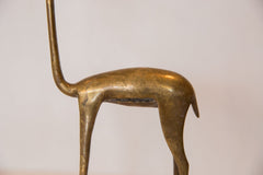 Vintage African Large Golden Bronze Left Facing Gazelle Figurine Image 2