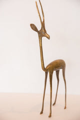 Vintage African Large Golden Bronze Left Facing Gazelle Figurine Image 3