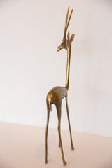 Vintage African Large Golden Bronze Left Facing Gazelle Figurine Image 4