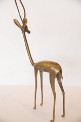 Vintage African Tall Bronze Right Facing Gazelle Figurine Image 4