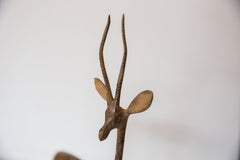 Vintage African Bronze Right Facing Gazelle Figurine Image 1