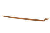 Vintage African flat iron snake sculpture with a long body and rustic finish.