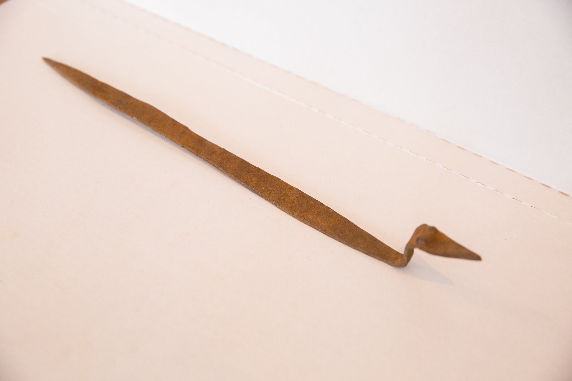 Vintage African Medium Iron Flat Snake Figurine Image 1