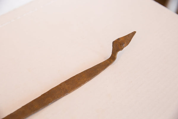 Vintage African Medium Iron Flat Snake Figurine Image 6