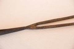 Vintage African Iron Double Headed Spear Tip Sculpture Image 3