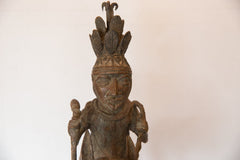 Vintage African Copper Soldier Man with Spear on Horseback Figurine Image 4