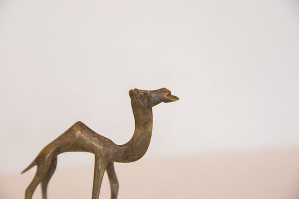 Vintage African Medium Bronze Camel Figurine Image 1