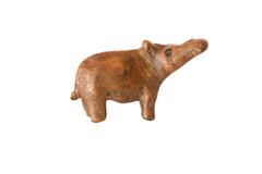 Vintage African Medium Copper Turning Hippo // ONH Item ab00417