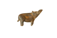 Vintage African Medium Bronze Turning Hippo // ONH Item ab00419