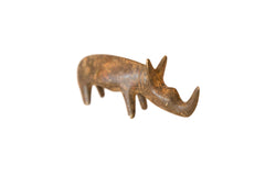 Vintage African Medium Skinny Bronze Rhino // ONH Item ab00420