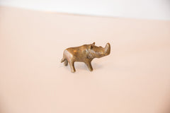 Vintage African Medium Bronze Turning Rhino // ONH Item ab00421 Image 5