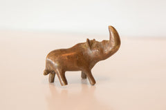 Vintage African Medium Copper Rhino // ONH Item ab00423 Image 1