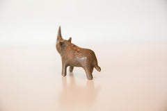 Vintage African Medium Dark Copper Rhino // ONH Item ab00425 Image 4