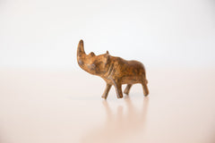 Vintage African Medium Bronze Rhino // ONH Item ab00426 Image 2
