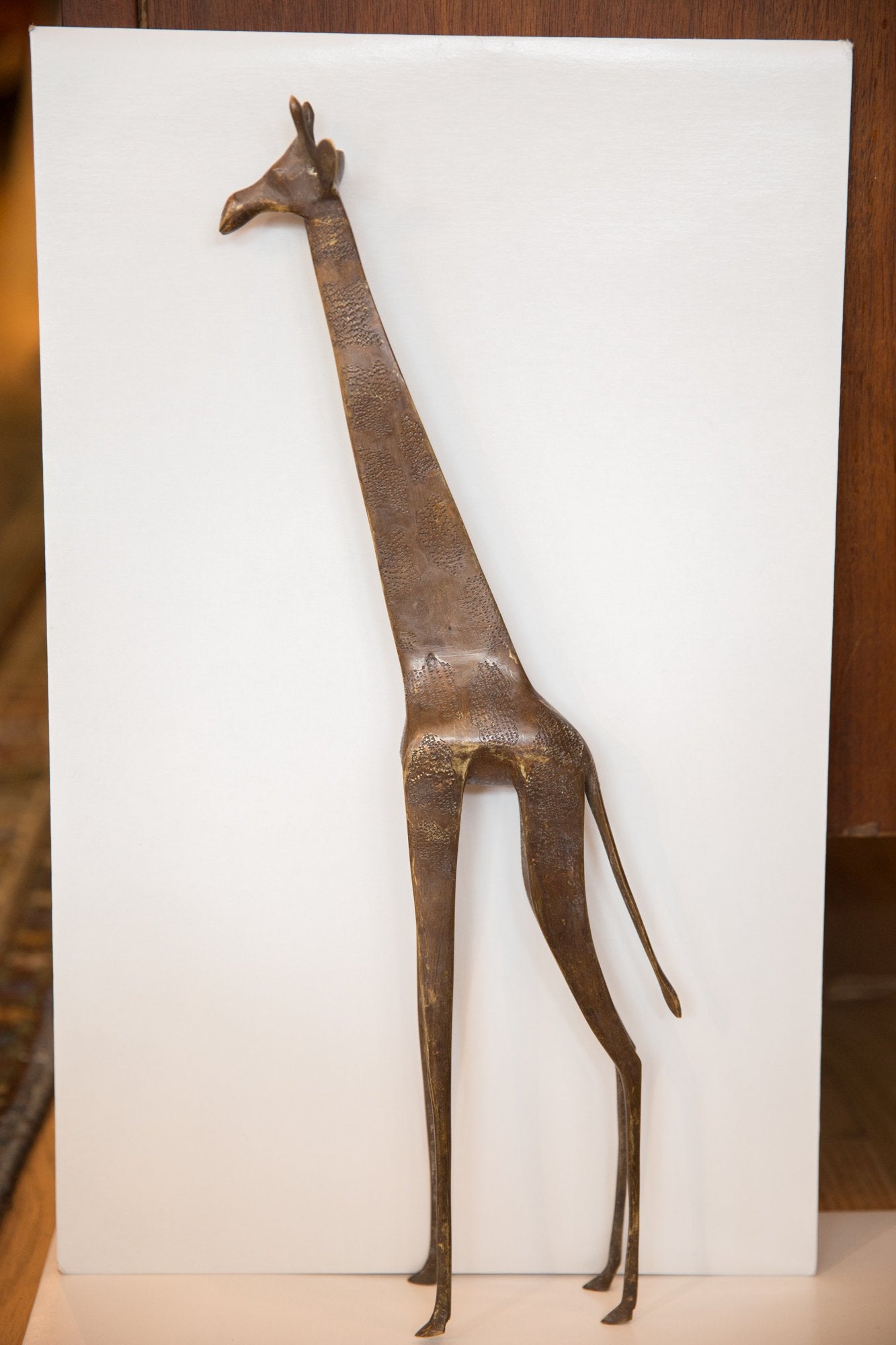 Vintage African Extra Large Bronze Giraffe // ONH Item ab00428 Image 1