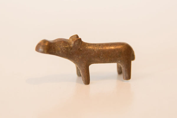 Vintage African Mini Copper Hippo // ONH Item ab00432 Image 1