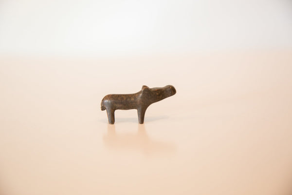 Vintage African Mini Dark Copper Hippo // ONH Item ab00438 Image 2