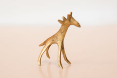 Vintage African Small Bronze Giraffe with Golden Patina // ONH Item ab00441 Image 2