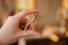 Vintage African Small Bronze Giraffe with Golden Patina // ONH Item ab00441 Image 5
