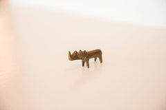 Vintage African Mini Dark Bronze Rhino // ONH Item ab00446 Image 4