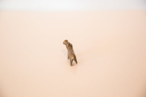 Vintage African Tiny Bronze Hippo // ONH Item ab00449 Image 3