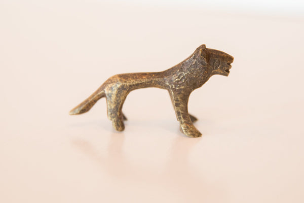 Vintage African Mini Lion with Dark Gold Patina // ONH Item ab00450 Image 1