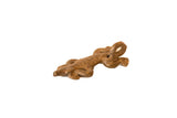 Vintage African bronze lizard pendant with a detailed, rustic texture and oxidized patina.