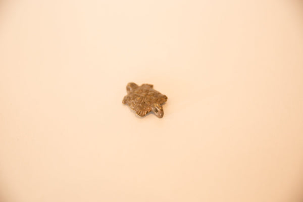 Vintage African Bronze Flower Backed Turtle Pendant // ONH Item ab00453 Image 3
