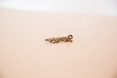 Vintage African Bronze Lizard Pendant with Dusty Patina // ONH Item ab00457
