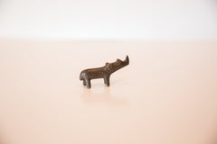 Vintage African Mini Dark Bronze Rhino // ONH Item ab00458 Image 2