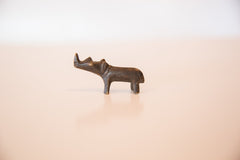 Vintage African Mini Dark Bronze Rhino // ONH Item ab00458 Image 5