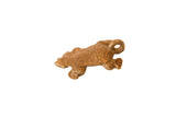 Vintage African bronze turtle hatchling pendant with a textured, etched shell and warm patina.