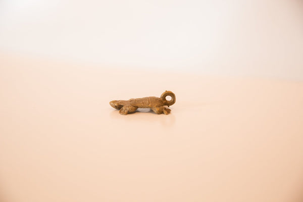 Vintage African Bronze Turtle Hatchling Pendant // ONH Item ab00459 Image 2