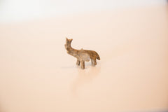 Vintage African Mini Bronze Elephant with Dusty Patina // ONH Item ab00460 Image 1