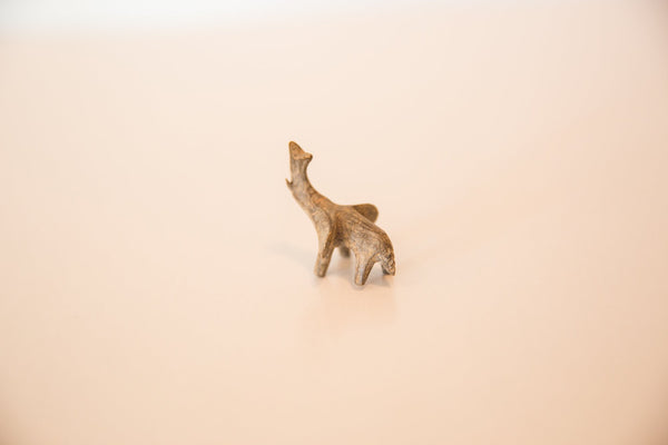 Vintage African Mini Bronze Elephant with Dusty Patina // ONH Item ab00460 Image 4