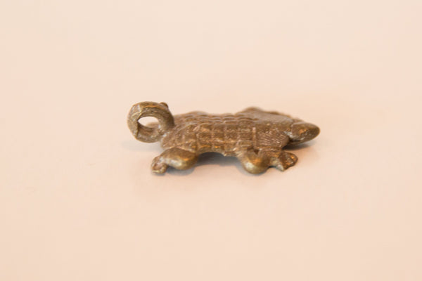 Vintage African Bronze Turtle Pendant // ONH Item ab00462 Image 2