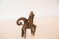 Vintage African Small Bronze Warriors Riding Animal // ONH Item ab00464 Image 4