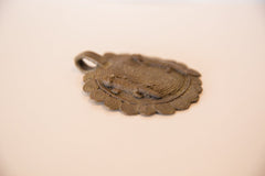 Vintage African Large Bronze Gecko Medallion // ONH Item ab00466 Image 2