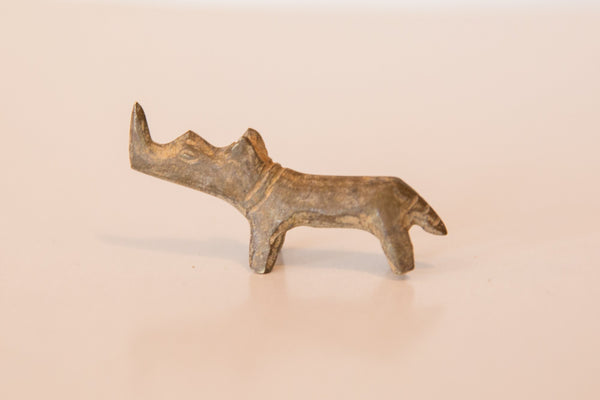 Vintage African Mini Rhino with Dusty Patina // ONH Item ab00470 Image 1