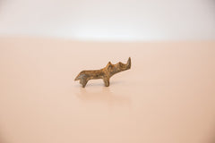 Vintage African Mini Rhino with Dusty Patina // ONH Item ab00470 Image 2
