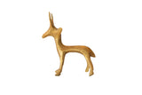 Vintage African bronze female gazelle sculpture with a warm, handmade patina.