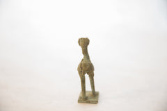 Vintage African Oxidized Bronze Stork with Fish // ONH Item ab00478 Image 3