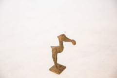 Vintage African Bronze Stork with Fish // ONH Item ab00479 Image 2