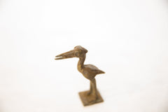 Vintage African Bronze Stork // ONH Item ab00480 Image 2