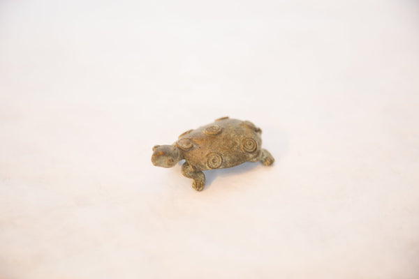 Vintage African Oxidized Bronze Spotted Turtle // ONH Item ab00483 Image 1